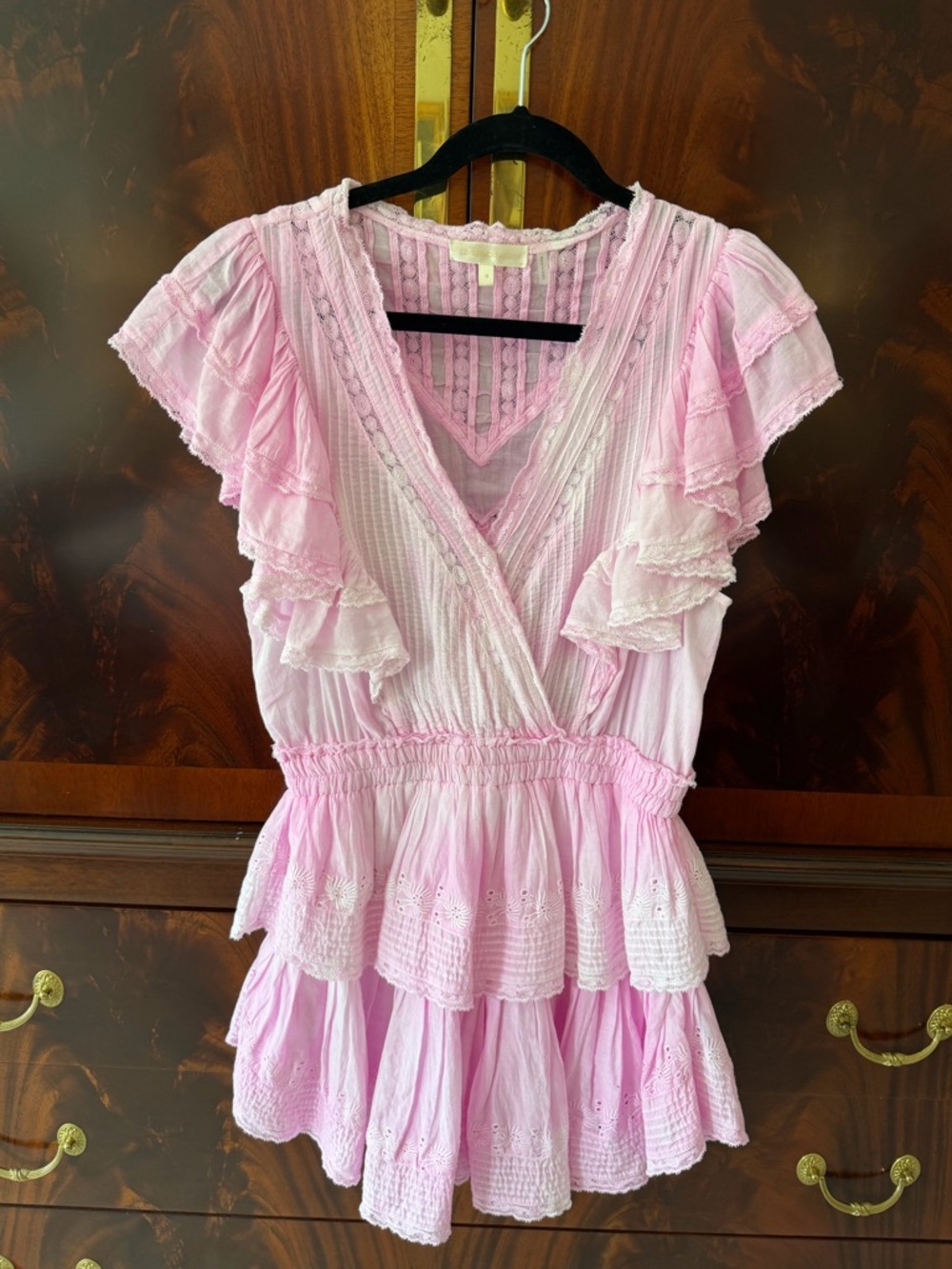 New Loveshackfancy Gwen Dress Peony Pink Size Medium - Picture 10 of 17